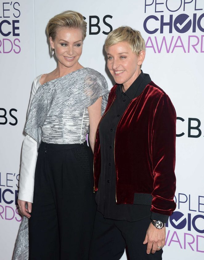 Portia de Rossi and Ellen DeGeneres - 2017 People's Choice Awards in Los Angeles
