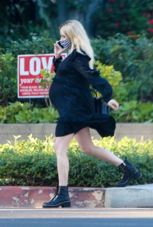 Pregnant Emma Roberts - Seen while out in Los Angeles