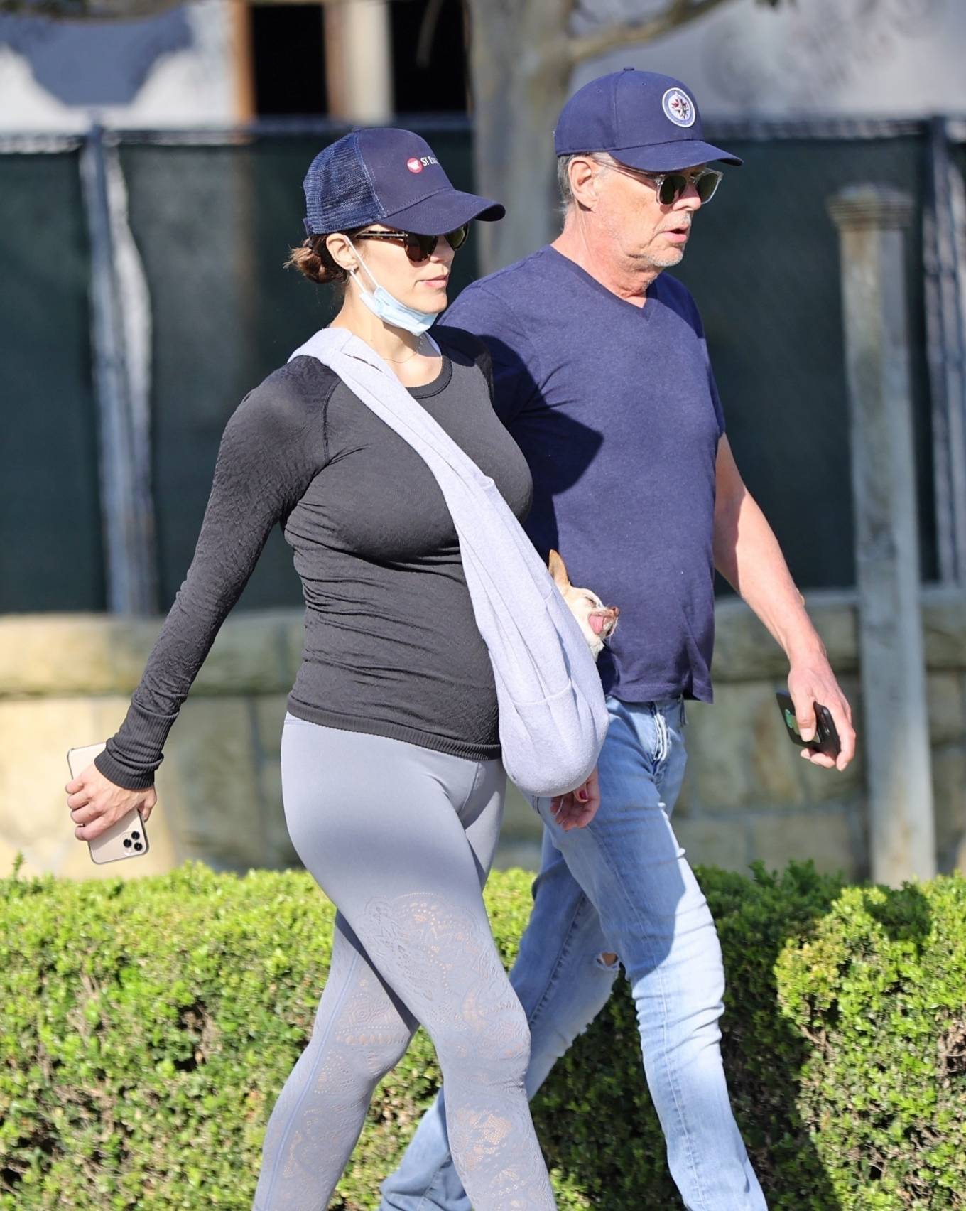 Pregnant Katharine McPhee - out for a walk in Montecito. 