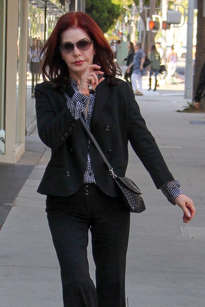 Priscilla Presley out in Beverly Hills