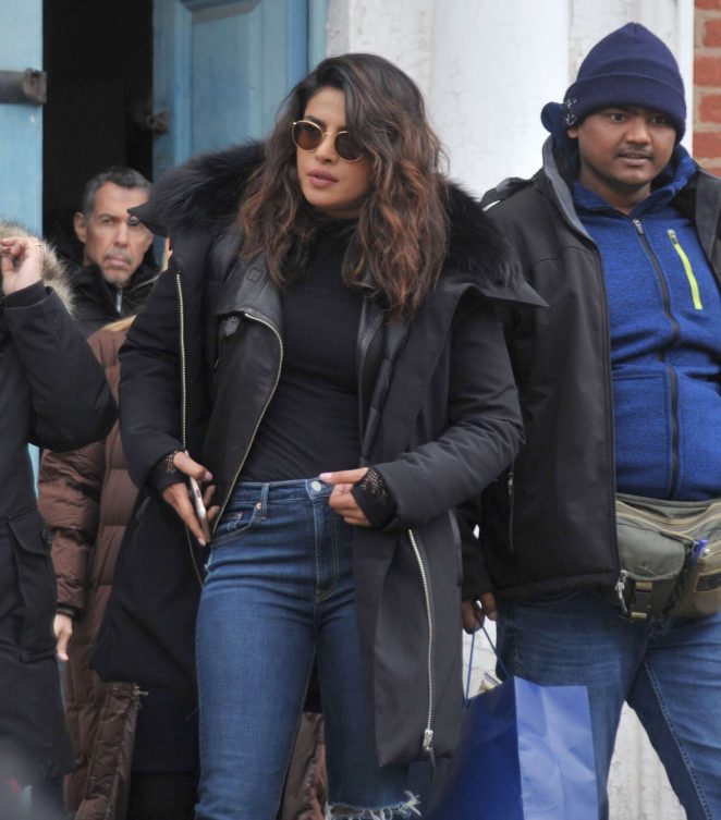 Priyanka Chopra and Marlee Matlin - On 'Quantico' Set in Dublin