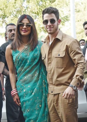 Priyanka Chopra and Nick Jonas - Arrives at Jodhpur Airport in India