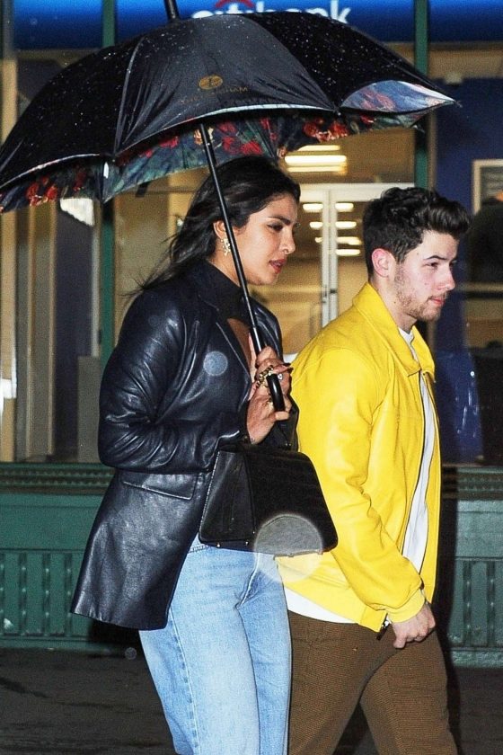 Priyanka Chopra and Nick Jonas - Leaving Mr Chow in New York