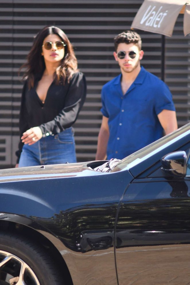 Priyanka Chopra and Nick Jonas - Leaving Nobu in Malibu