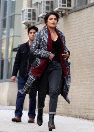 Priyanka Chopra at the 'Quantico' set in Manhattan