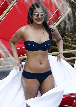 Priyanka Chopra in Bikini at a hotel pool in Miami