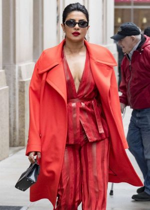 Priyanka Chopra in Red out in New York City