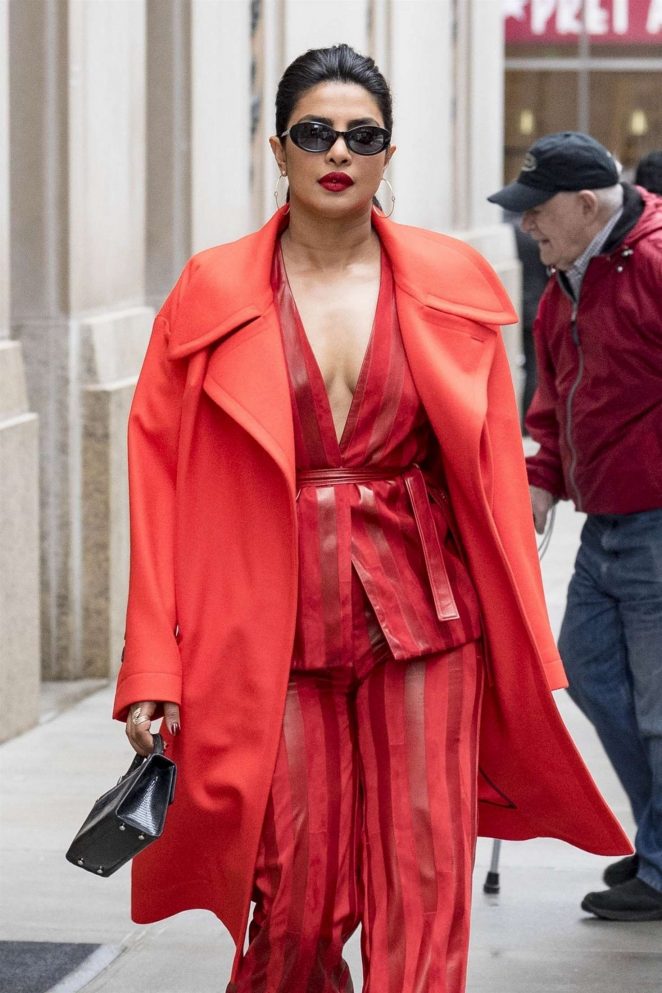 Priyanka Chopra in Red out in New York City