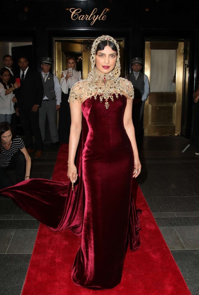 Priyanka Chopra - Leaving the Carlyle Hotel to attend Met Gala in NYC