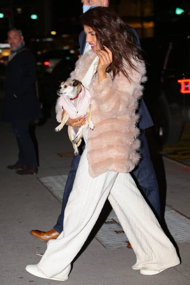 Priyanka Chopra - Out with her puppy in New York City