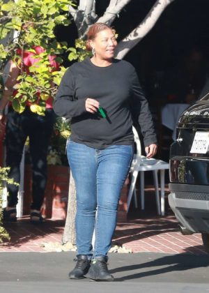 Queen Latifah at Mauro's Restaurant in Los Angeles