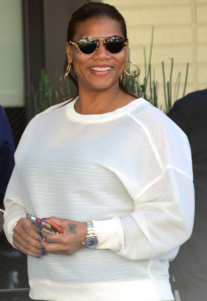 Queen Latifah at The Palm Restaurant in Beverly Hills
