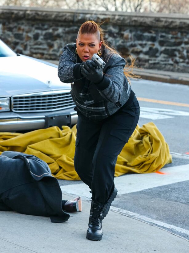 Queen Latifah - Filming 'The Equalizer' TV Series in New York