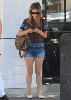 Rachel Bilson in Jeans Shorts out in LA