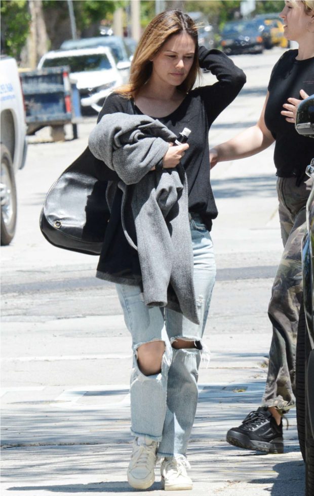 Rachel Bilson in Ripped Jeans - Out and about in LA