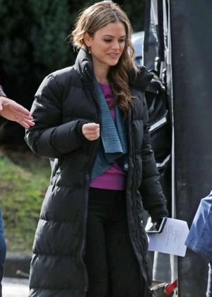 Rachel Bilson on the set of 'Take Two' in Vancouver
