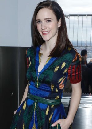 Rachel Brosnahan - Lights the Empire State Building in NYC