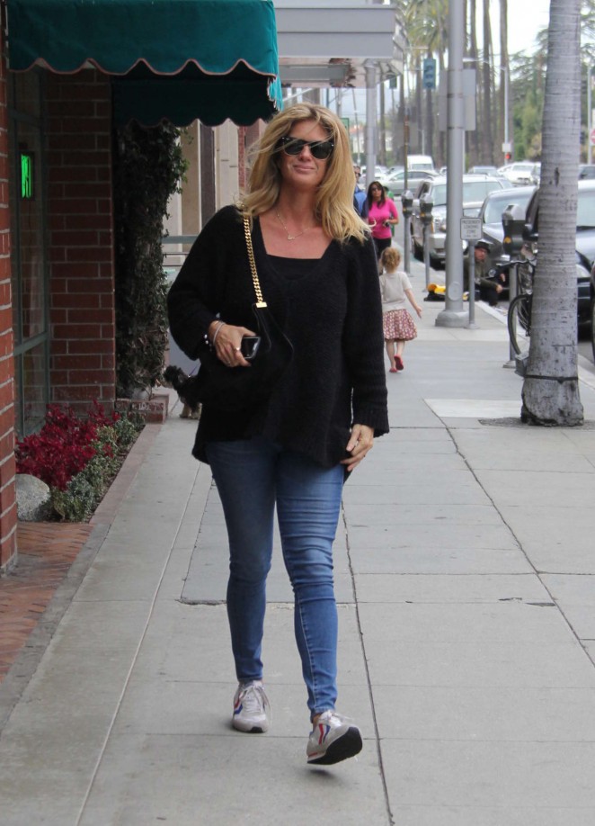 Rachel Hunter in Jeans out in Beverly Hills