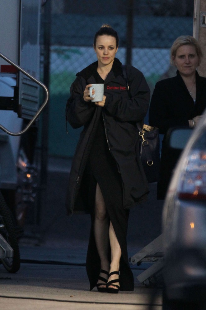 Rachel McAdams - On set of 'True Detective' in LA
