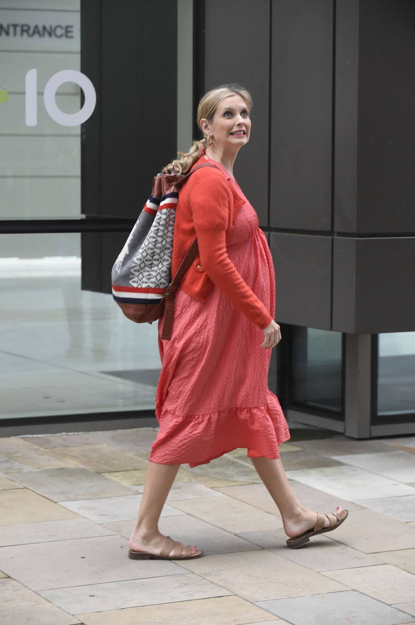 Rachel Riley 2021 : Rachel Riley – in a summer dress on Mediacity in Manchester-01