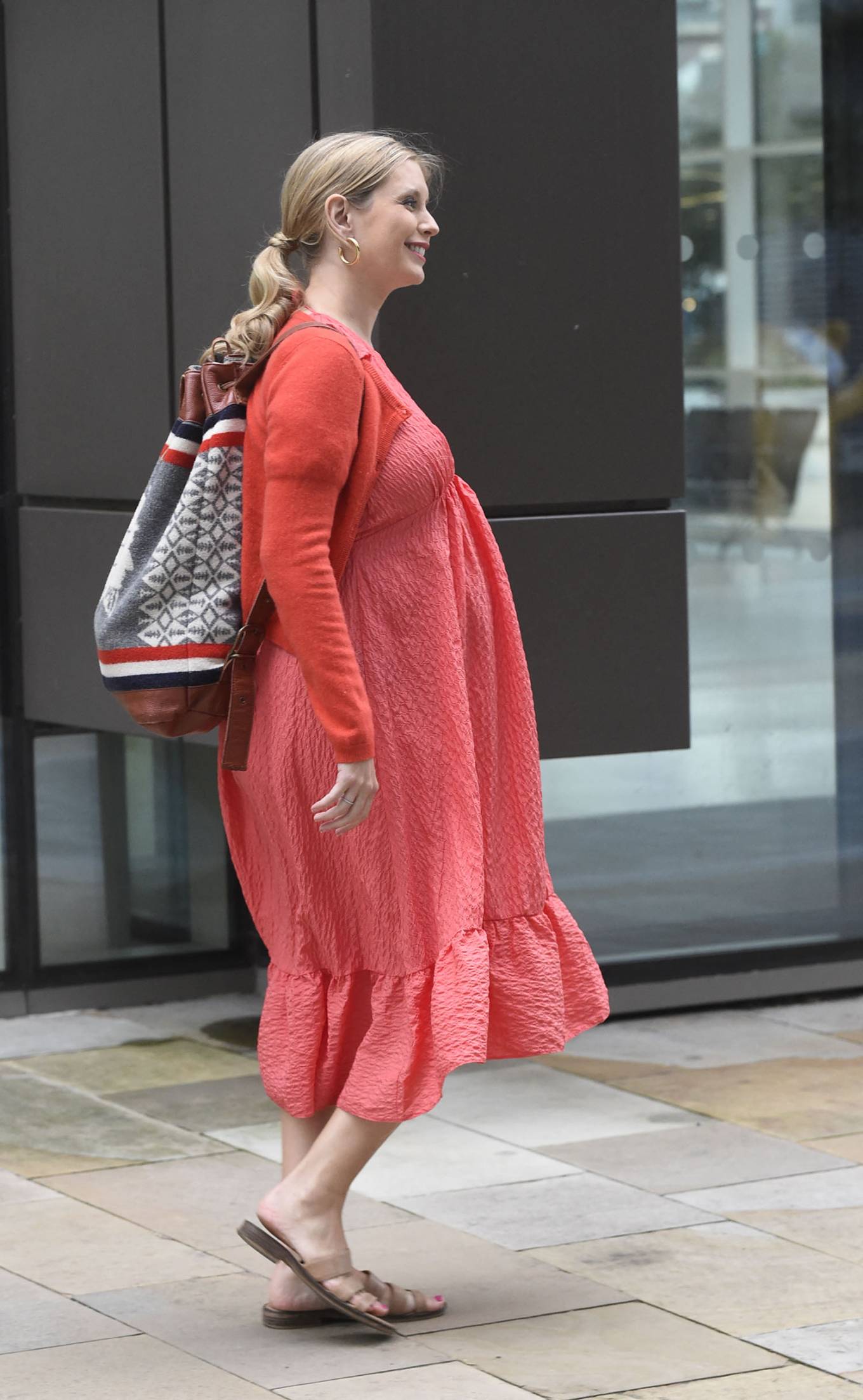 Rachel Riley 2021 : Rachel Riley – in a summer dress on Mediacity in Manchester-08