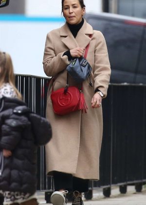 Rachel Stevens in Long Coat out in Primrose Hill