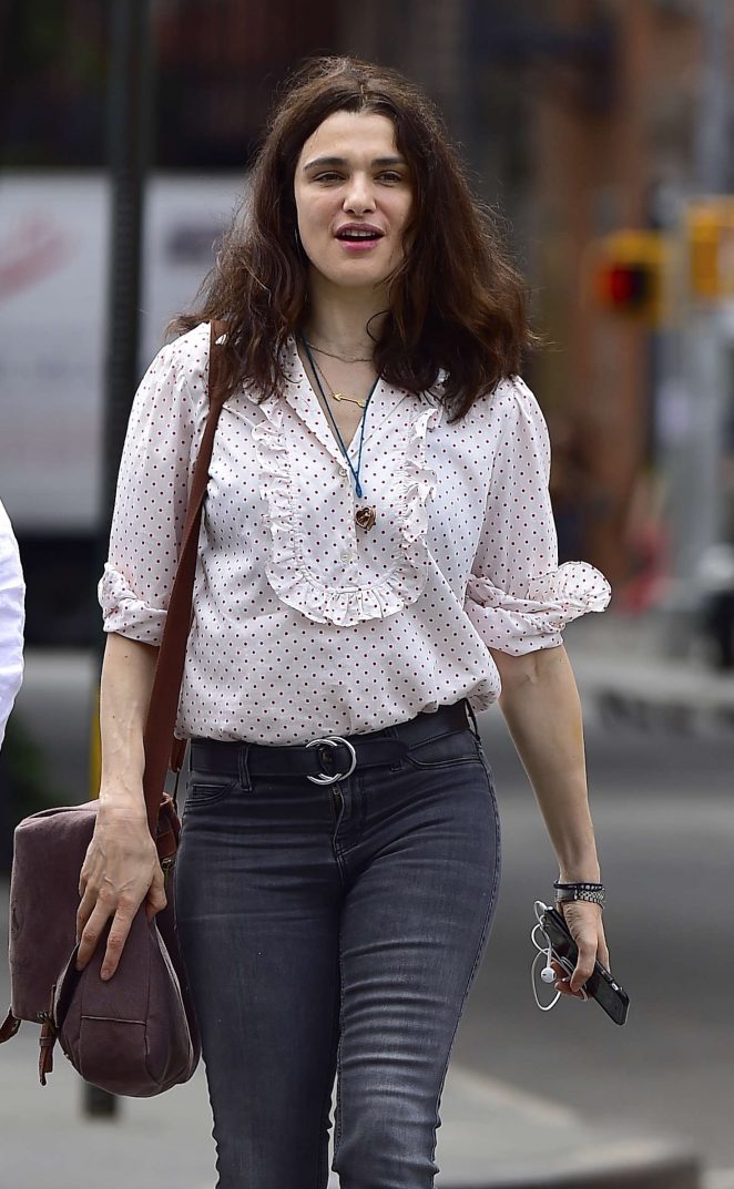 Rachel Weisz in Jeans out in Manhattan