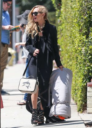 Rachel Zoe in Long Black Dress out in Beverly Hills