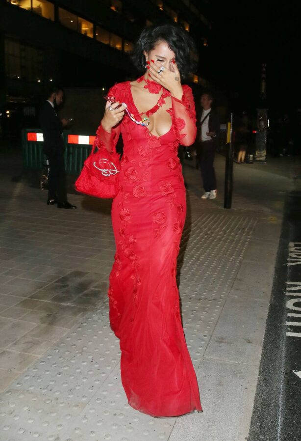 Raye - Leaving the GQ Awards After Party at 180 The Strand in London