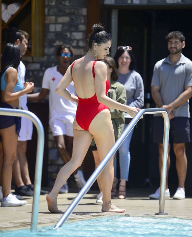 Rebecca Black - Swimsuit Candids at Dream Hotel Pool Party In LA