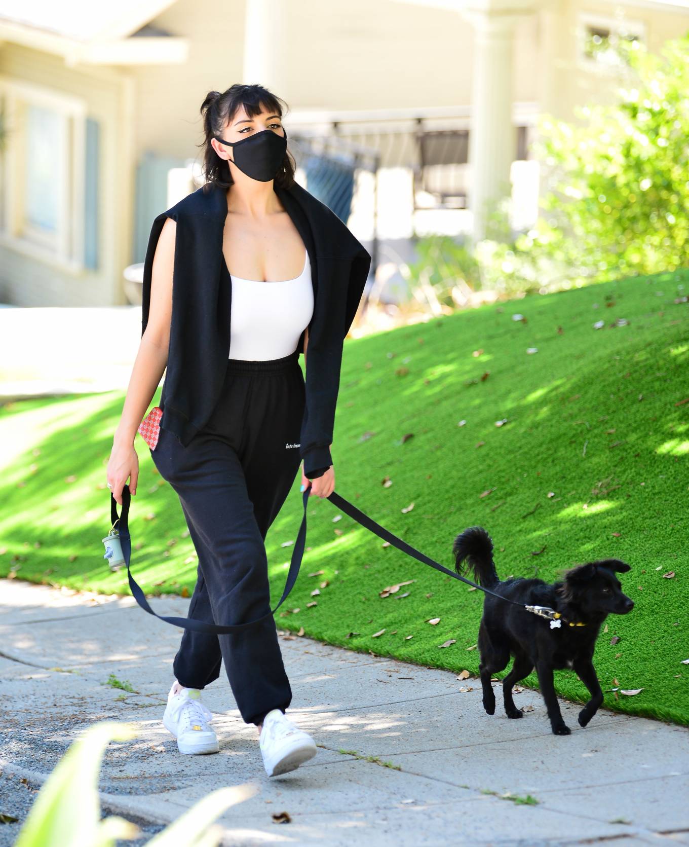Rebecca Black â€“ Walking her puppy in Orange County