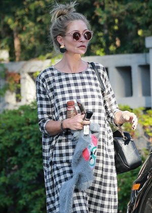 Rebecca Gayheart - Leaving a friend's place in Los Angeles