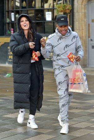 Rebecca Gormley and Biggs Chris are seen at Tesco in Newcastle