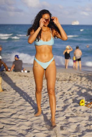 Rebecca Scott - In a bikini on the beach during Spring Break in Miami
