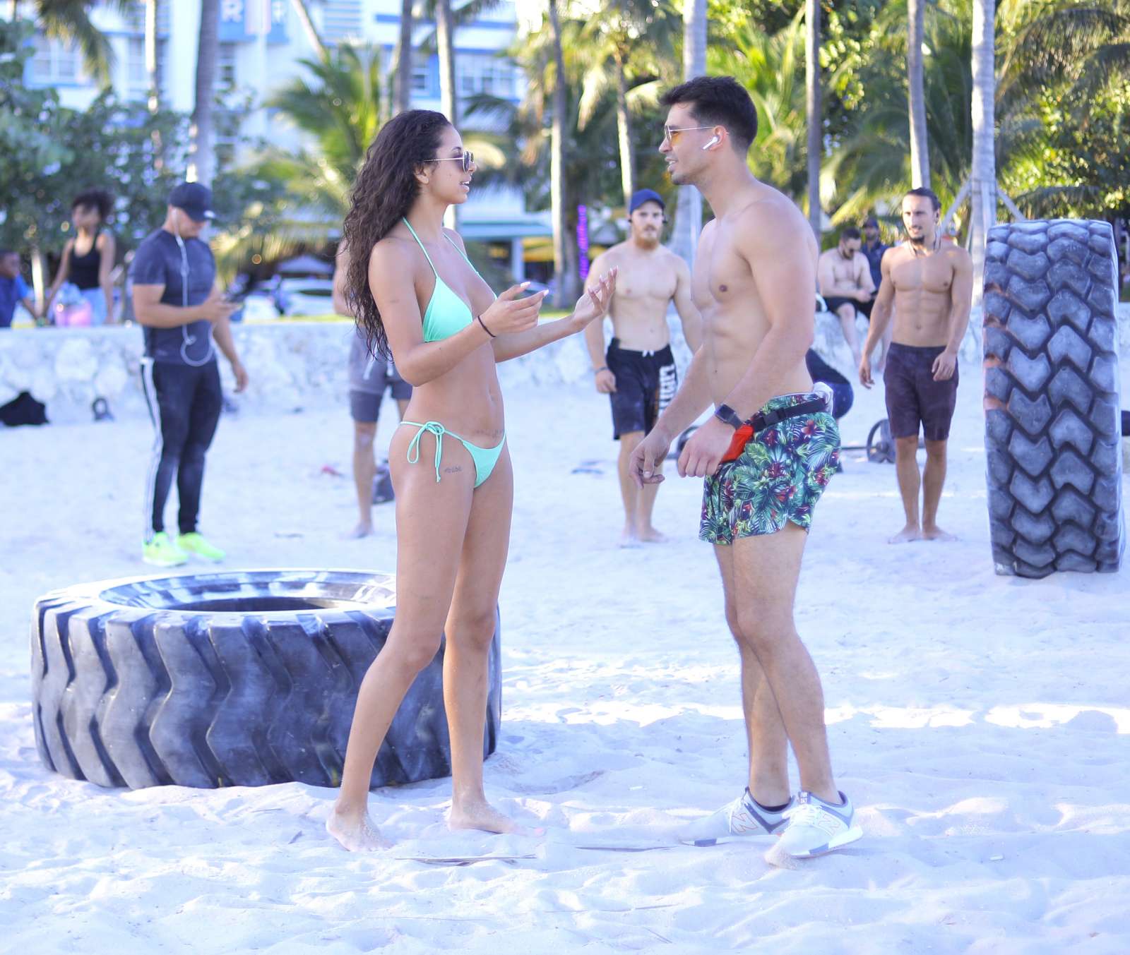 Rebecca Scott in Bikini on Miami Beach. 