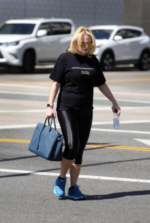 Rebel Wilson - Goes to DryBar for blowout in Hollywood