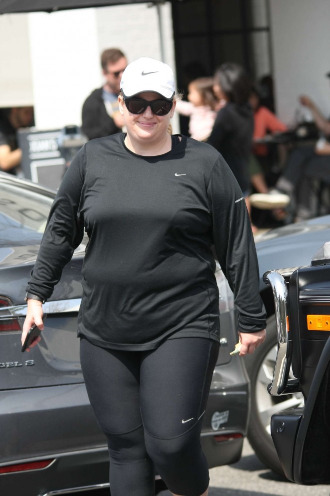 Rebel Wilson in Tights at Joan’s on Third in Los Angeles – GotCeleb