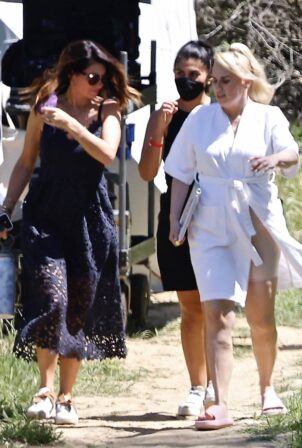 Rebel Wilson - On the set of her new project in Studio City