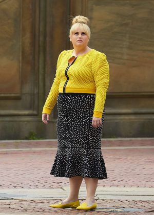 Rebel Wilson on the set of her new romantic comedy in New York City