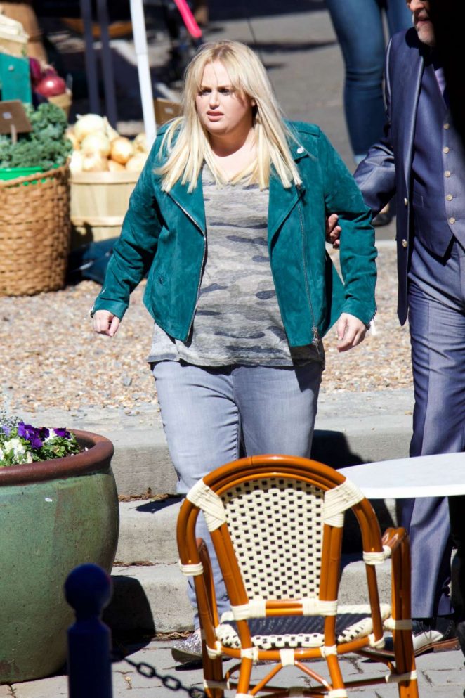 Rebel Wilson on the set of 'Pitch Perfect 3' in Atlanta