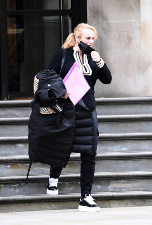 Rebel Wilson - Seen first time after being injured during a bike ride in London