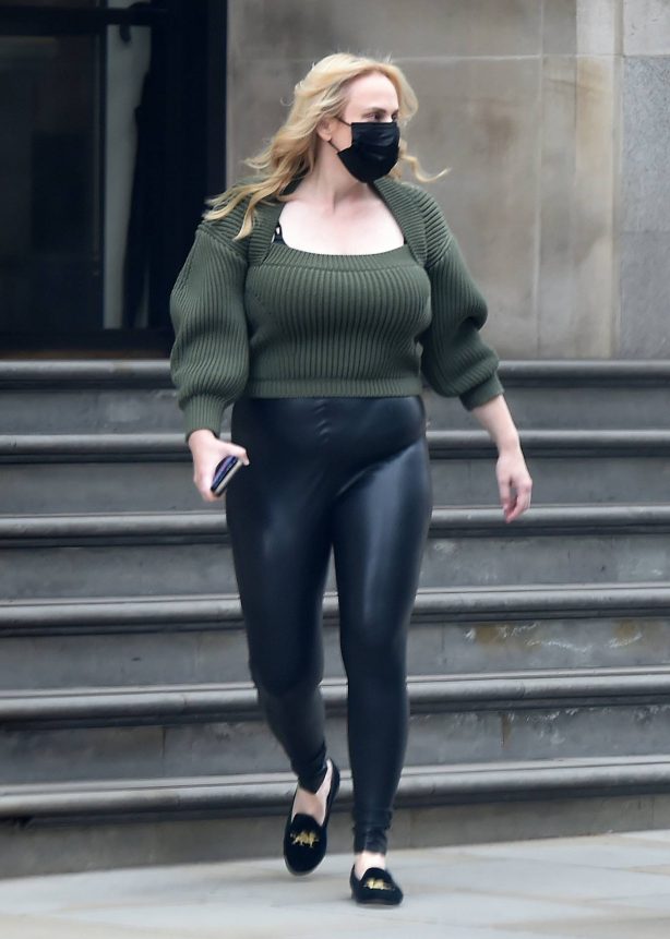 Rebel Wilson - Seen showing off her weight loss in leather pants in London