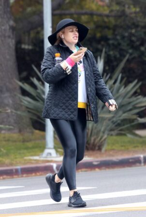 Rebel Wilson - Takes a early morning hike in Los Angeles