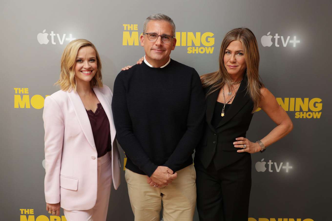 Reese Witherspoon 2019 : Reese Witherspoon and Jennifer Aniston – Apples press day for The Morning Show-04