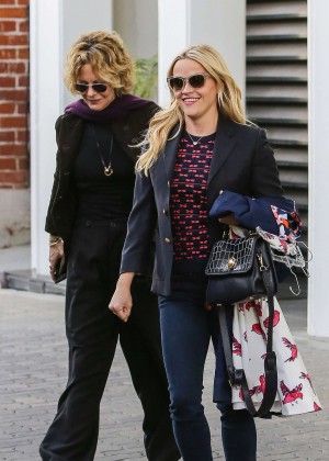 Reese Witherspoon and Meg Ryan - Leaving her office in Beverly Hills