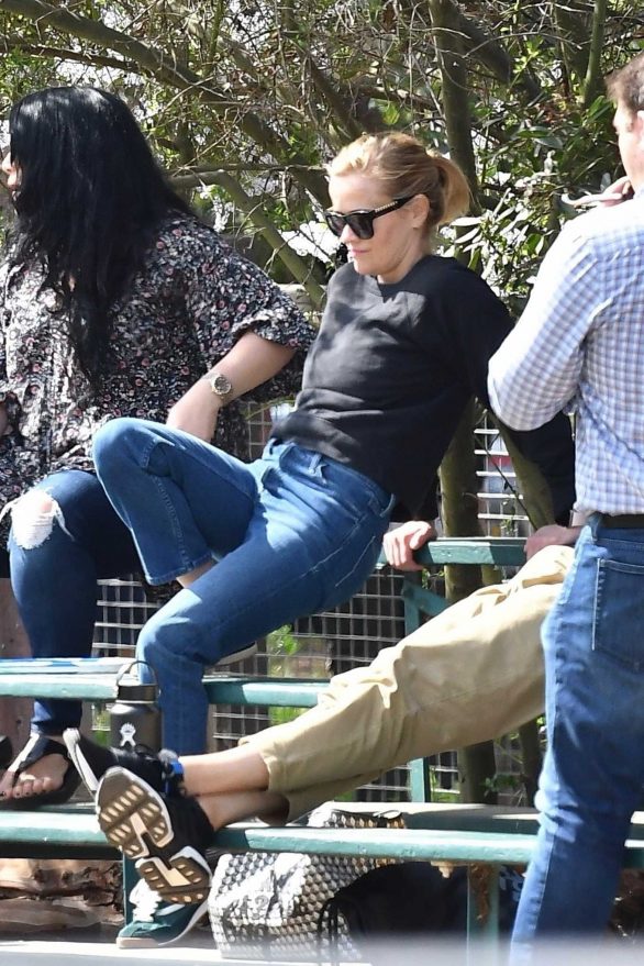 Reese Witherspoon at her son's game in Brentwood