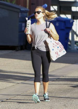 Reese Witherspoon in Black Tights out in Los Angeles