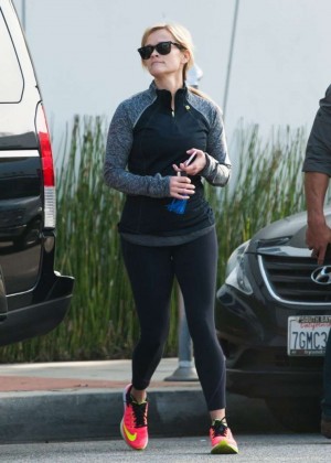 Reese Witherspoon in Tights out in LA
