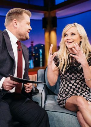 Reese Witherspoon on 'The Late Late Show with James Corden' in Los Angeles