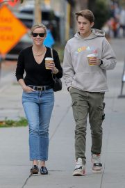 Reese Witherspoon - Seen with her son in Brentwood